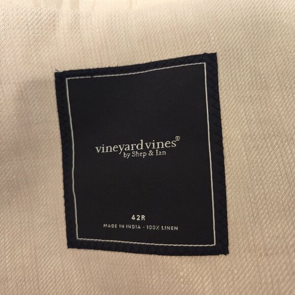 NWT Vineyard Vines Linen Blazer Jacket Stone 42R - Picture 2 of 5